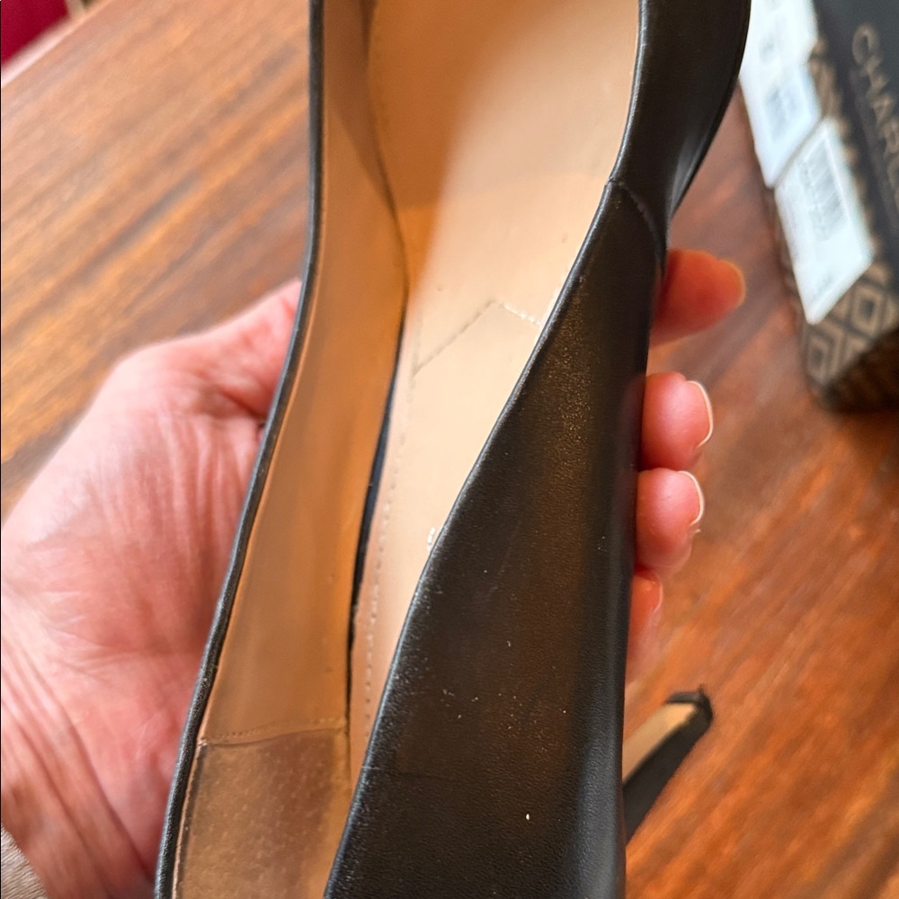 Charles David Lesslie Classic Black Leather Heels Size 9 - Picture 5 of 11